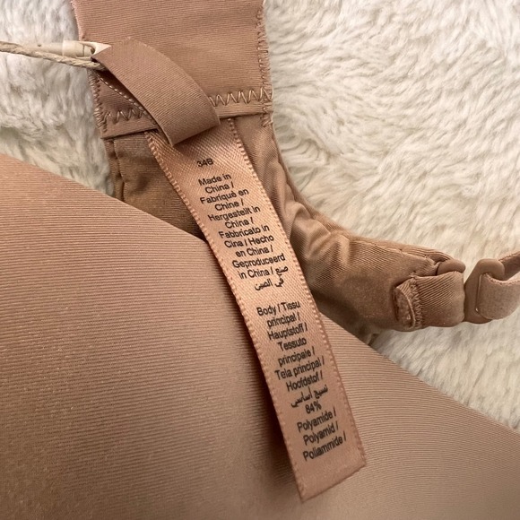 SKIMS Womens Super Push Up Bra Nude Seamless Underwire Adjustable Straps 34B NWT - Picture 4 of 8